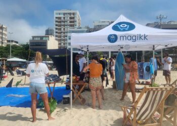 Ação Route de Limpeza de Praia no Leblon, Rio de Janeiro