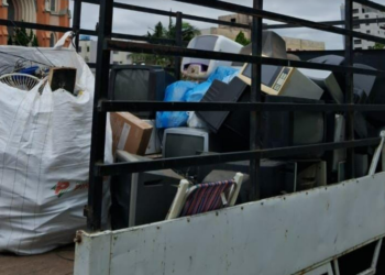 Secretaria de Meio Ambiente de Venâncio Aires recolhe 71 toneladas de lixo eletrônico e vidros